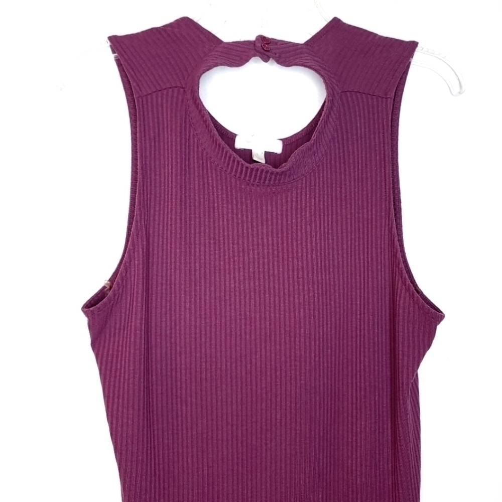 🌶LOVE, FIRE women's l sleeveless casual dress top with striped aesthetic - Picture 2 of 11